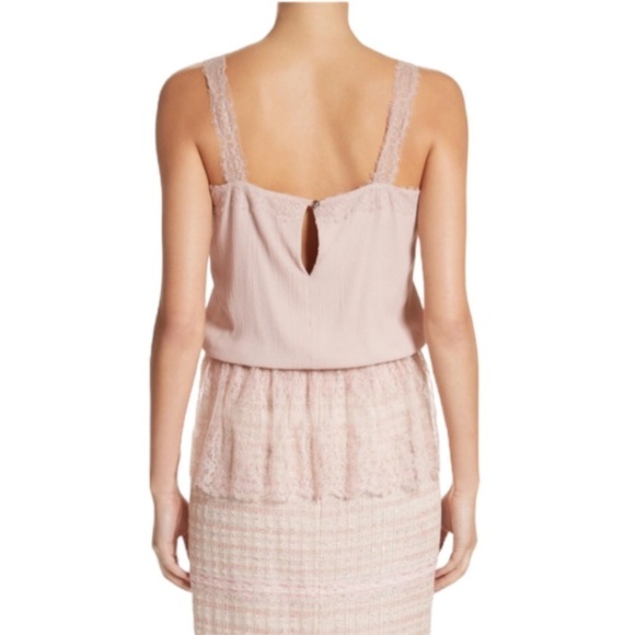 St. John Collection Crinkle Silk Georgette Camisole Swarovski crystal button - Picture 8 of 12